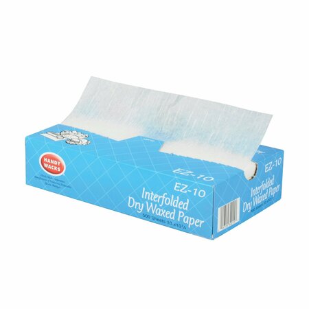 HANDY WACKS Interfolded Dry Waxed Paper, 10.75 x 10, 6000PK EZ10